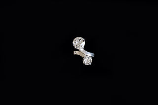Silver plated ring made with Swarovski crystals divuscreations 