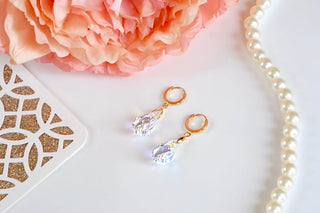 Crystal drop earrings divuscreations.com