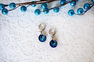 Blue silver earrings DIVUScreations