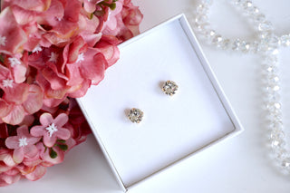 Studs from divus made with Swarovski crystals