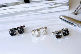 Cuff links made with Swarovski® crystals by DIVUS India 