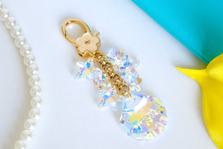Bag charms made with Swarovski crystals, shop online at Divuscreations 