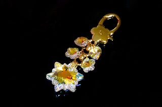 Crystal purse charms from Divus, made in India