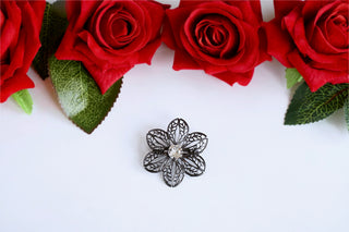 Swarovski floral brooch shop online India divuscreations