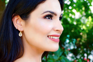 Gold plated drop earrings divuscreations