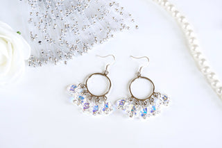 beautiful jhumikis dangling earrings made with Swarovski crystals 