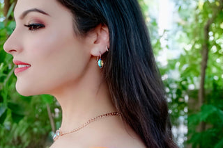 Rose gold lever back earrings divuscreations.com