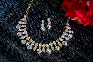 necklace made with Swarovski crystals divuscreations india 