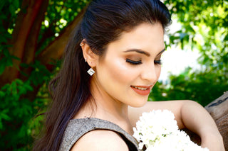 princess cut lever back earrings divuscreations