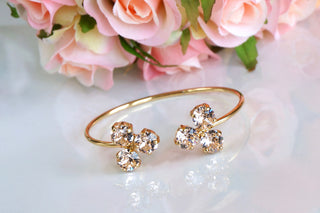 Rose gold Swarovski crystal studded bracelet India DIVUS