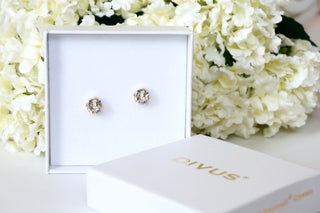 Stud style earrings in a gift box divuscreations.com