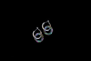 hoop earrings in Swarovski crystals DIVUS