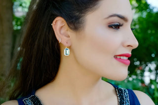 Princess cut earrings divuscreations